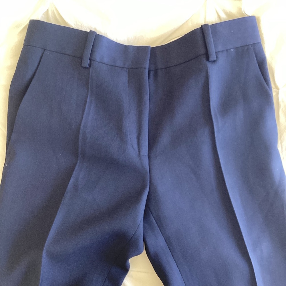 Celine Wide Leg Pants By Phoebe Philo Navy Blue SZ 2/34 - Picture 6 of 11